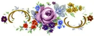 Decal - Flower Scroll A, 70mm long x 30mm wide (DL83A)