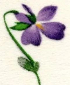 Decal - Flower Violets A (DL108A)