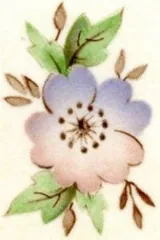 Decal - Flowers Pink/Blue B, 30mm long x 20mm wide (DL19B)
