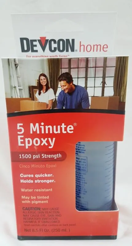 Devcon 5 minute. Epoxy Glue 9.oz, 9oz. Bottles 2 Seperate Bottles (256 Grams) (DEV9)