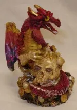 Dragon on Skull Medium, 90mm High (DRAG4C-A)