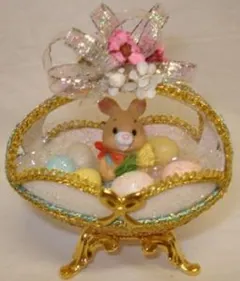 Easter Basket: decorated duck egg design