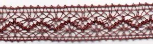 Elegant Lace Metallic Red 25mm, 25mm Wide (C186)