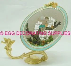 Fairy in the Garden: decorated duck egg design