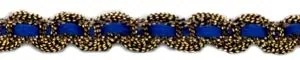 Fancy Braid Antique Gold/Blue (C44 AGOLBL)