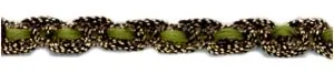Fancy Braid Antique Gold/Green (C44 AGOLGR)