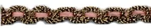 Fancy Braid Antique Gold/Pink (C44 AGOLPK)
