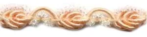 Fancy Braid Apricot/White Glitter (C93 APRWH)