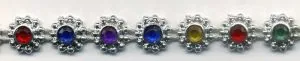 Fancy Braid Diamonte Multi, 10mm Wide (C181)