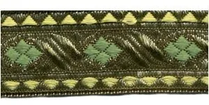 Fancy Braid Green/Gold (C96 GREGOL)
