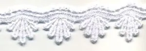 Fancy Braid Lace White, 30mm Wide (C169)