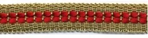 Fancy Braid Light Red /Gold (C100 LTRED)