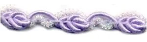 Fancy Braid Mauve/White Glitter (C93 MVEWH)