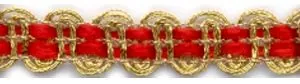 Fancy Braid Red/Gold (C49 REDGOL)