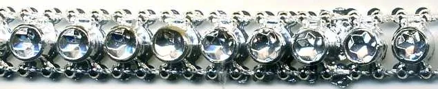 Fancy Braid Silver Single Wells, 10mm Wide (C194)