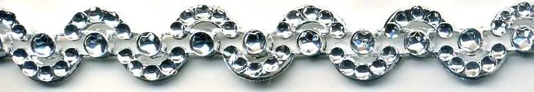 Fancy Braid Silver Swirl W/Wells, 10mm Wide (C192)