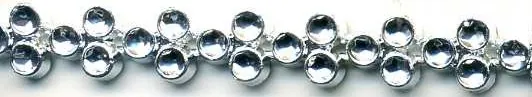 Fancy Braid Silver Two N One Wells, 7mm Wide (C193)