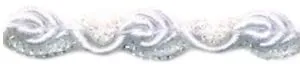 Fancy Braid White/White Glitter (C93 WHWH)