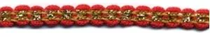 Fancy Braid Xmas Red/Gold (C110)