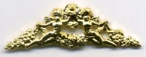Finding - Cherub Scroll, 45mm Long x 15mm Wide (F343)