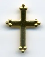 Finding - Cross, 13mm Wide x 18mm Long (F166)