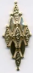 Finding Diamond Shape, 12mm wide x 28mm length (F357)