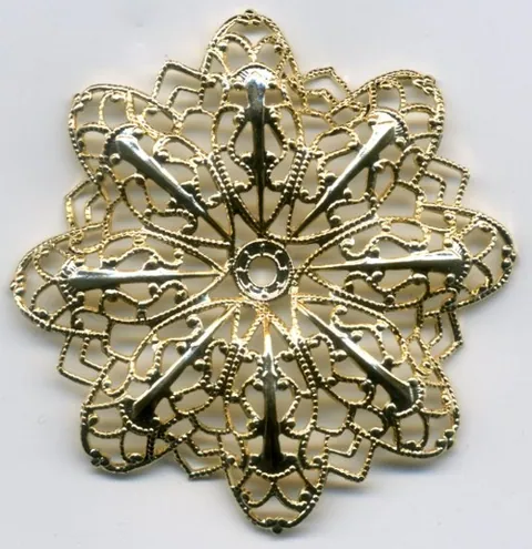 Finding - Medium Flower Shape, 45mm Diameter Hole In Centre (F346-2)
