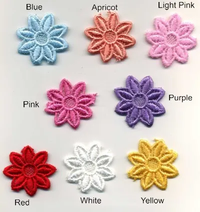 Flower Lace/Fabric Motif 40mm, 40mm Diameter (4.0cm) (FAF04)