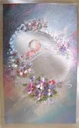 Foil Print - Baby Boy and Flowers (FP110148)