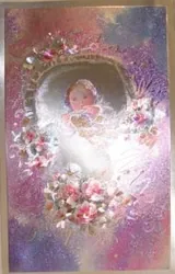 Foil Print - Baby Girl and Flowers (FP110149)