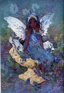 Foil Print - DayDreaming Magic Fairy, 150mm x 105mm ( 6" x 4 1/4") actual size of image/print (FP501444)