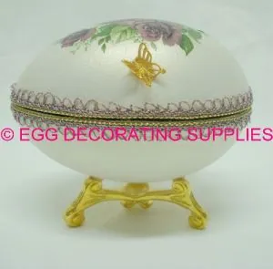 Francis Rose Jewel Box: decorated goose egg design