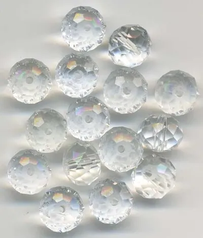 Glass Bead Faceted Round 10mm (15pkt), 10mm Packet of 15 (GB158)