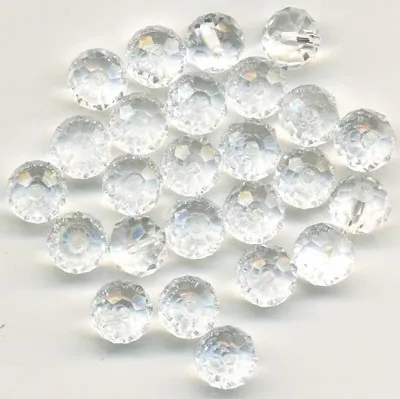 Glass Bead Faceted Round 8mm (25pkt), 8mm Packet of 25 (GB159)