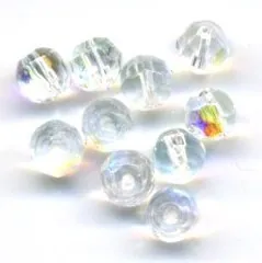 Glass Bead Faceted Round CAB 4mm, 4mm Packet of 10 (GB137)