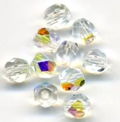 Glass Bead Faceted Round CAB 5mm, 5mm Packet of 10 (GB144)