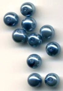 Glass Pearls 6mm Sapphire, 6mm Sold in a packet of 10 (GPSAP6)