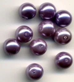 Glass Pearls 8mm Lilac, 8mm Sold in a packet of 10 (GPLIL8)