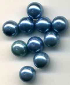 Glass Pearls 8mm Sapphire, 8mm Sold in a packet of 10 (GPSAP8)