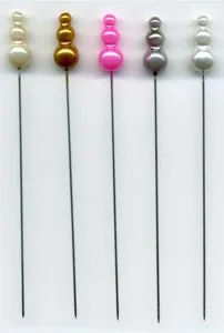 Hat Pins Round 2 pkt, 90mm Long (9cm) (HP07)