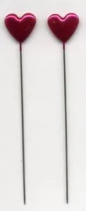 Heart Pins 2pkt, 65mm Long (6.5cm) (HP08)