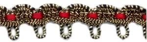 Loopy Braid Single Ant Gold/Red (C43 AGOLRE)