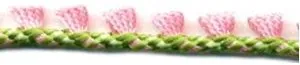 Loopy Braid Single Pink/Green (C87 PKGRE)
