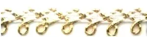 Loopy Braid Single White/Gold (C12 WHGOL)