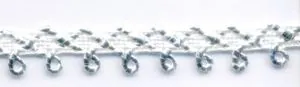 Loopy Braid White/Silver, 7mm Wide (C12 WHSIL)