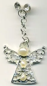 Lucky Charm Angel w/Pearls, 35mm Wide (JCHA12)