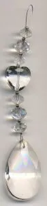 Lucky Charm Heart/Beads, 120mm Length (JCHA11)