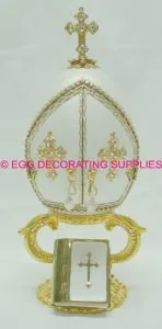 Madonna Egg: decorated goose egg design