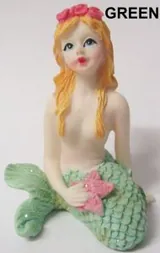 Mermaid W/Starfish or Shell, 70mm High ( 7cm High) (MERSALE)