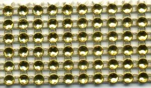 Mesh Braid Gold W/Wells, 30mm Wide (3cm Wide) (C173)